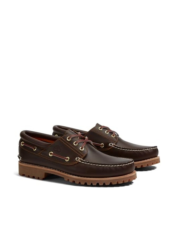 Timberland حذاء قارب يدوي من تيمبرلاند للرجال، 3 عيون، بني، 8.5 W US - Image 1