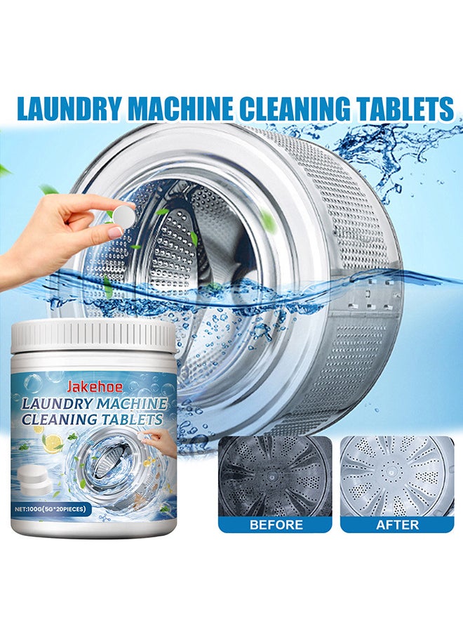 20 PIECES Laundry Machine Cleaning Tablets, Washing Machine Cleaner Effervescent Tablets Washing Machine Cleaner Descaling Agent, Suitable For Washing Machine Cleaning, Sterilization, Dirt Removal - pzsku/Z3842F6D1284A461EFC5EZ/45/_/1733206231/c04bee55-8fdc-44e2-ba07-4aa3746d5055