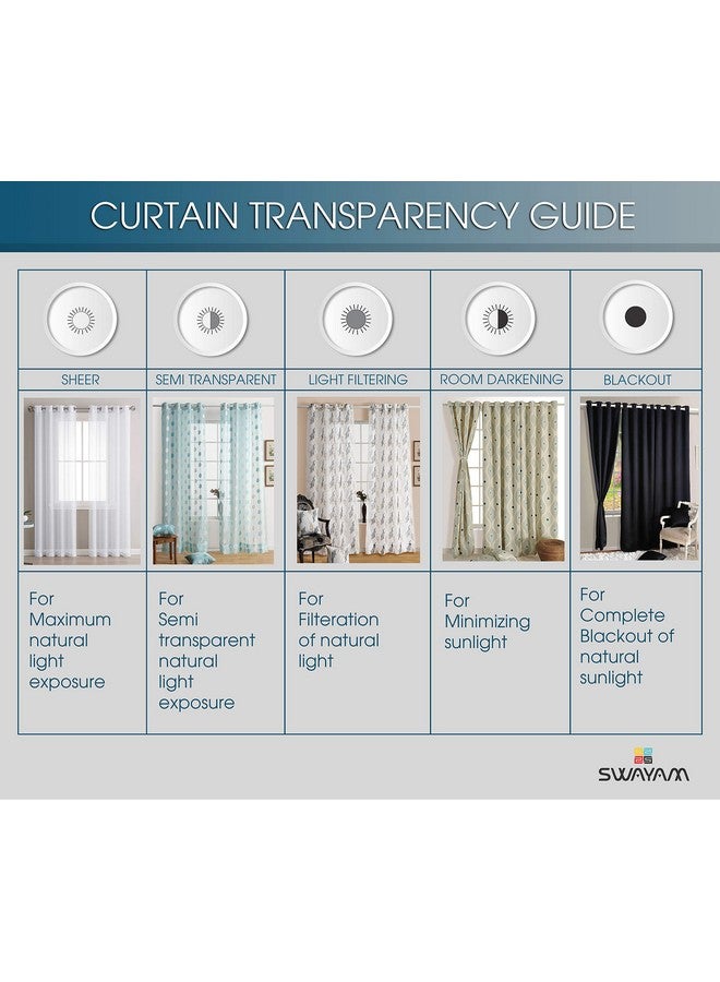 Swayam Polyester Blackout 1 PC Window Curtain Comes with Eight Eyelet for Bedroom, Living Room - 60 X48 inches -Light Blue - Image 4