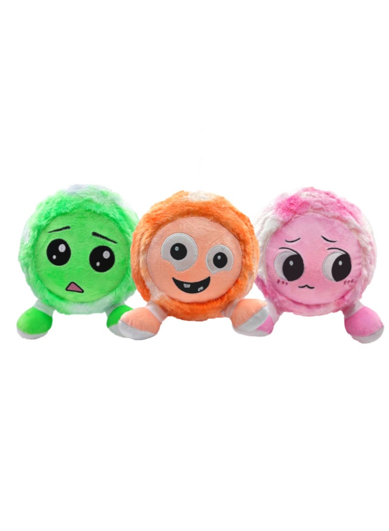 ألعاب قطيفة قابلة للنفخ - كرات قطيفة ناعمة مملوءة بالهواء مع وجوه معبرة - خفيفة الوزن ومريحة - 20 سم - للأطفال والهدايا - Image 4