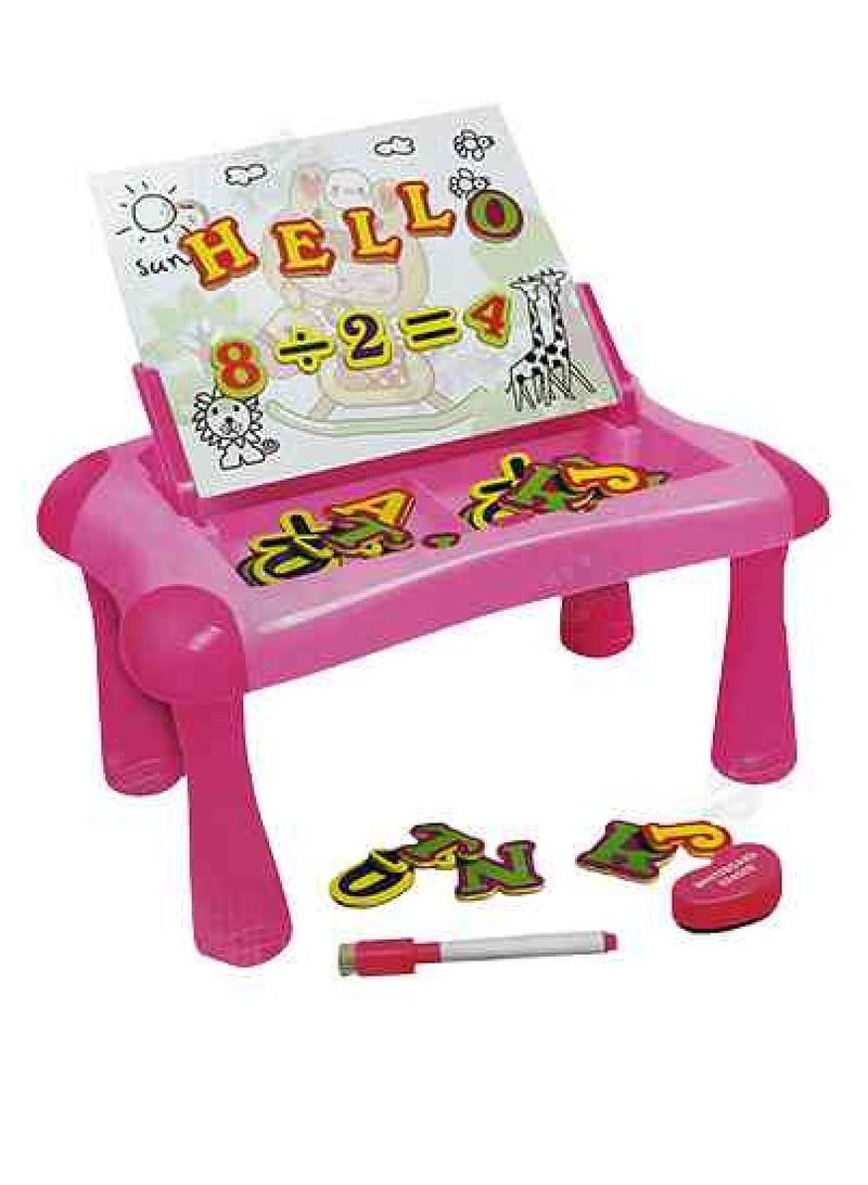 UKR Magnetic Sketchpad Pink Desk Toy – Multi-Functional 3D Drawing Board for Kids | Creative, Fun, & Playful Design for Young Artists - Image 1