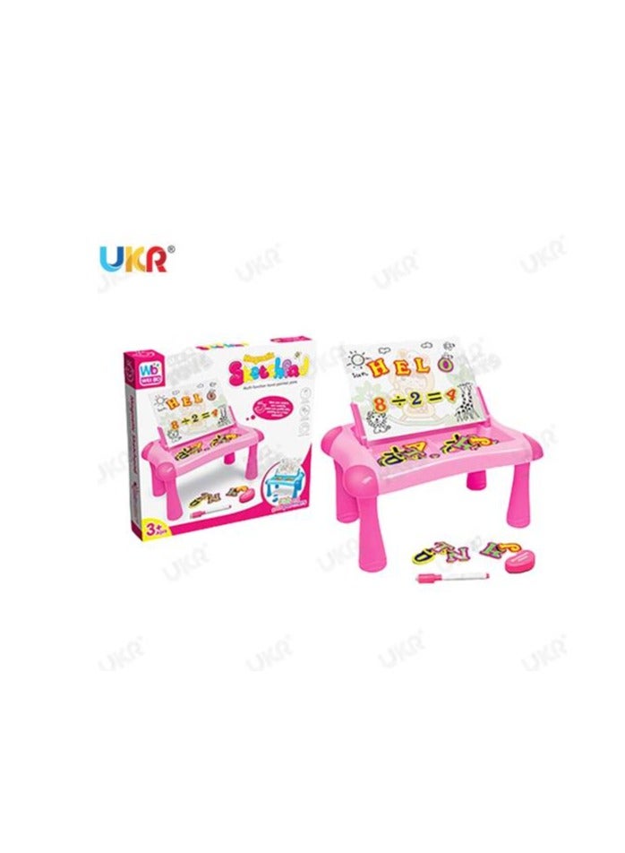 UKR Magnetic Sketchpad Pink Desk Toy – Multi-Functional 3D Drawing Board for Kids | Creative, Fun, & Playful Design for Young Artists - Image 2