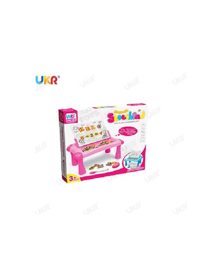 UKR Magnetic Sketchpad Pink Desk Toy – Multi-Functional 3D Drawing Board for Kids | Creative, Fun, & Playful Design for Young Artists - Image 3