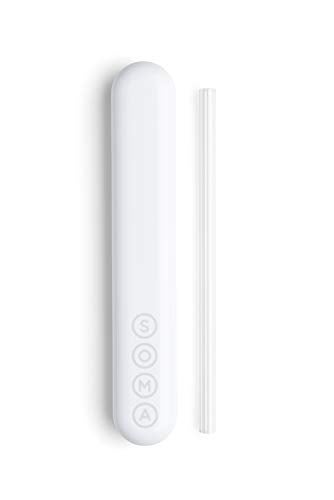 Full Circle SOMA Glass Straw with Silicone Lined Travel Case and Cleaning Tool 8inch Clear 