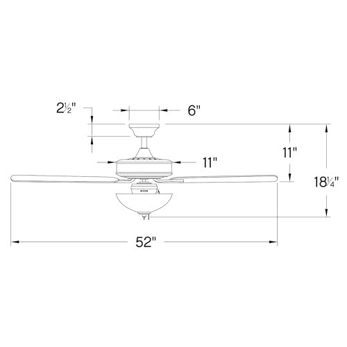 Hinkley Metro 52" LED Indoor Dual Mount Ceiling Fan with Light, Traditional Style, Reversible Wooden Fan Blades, Metallic Matte Bronze and Walnut, Remote Sold Separately - Image 2