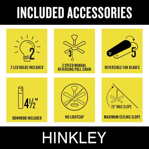 Hinkley Metro 52" LED Indoor Dual Mount Ceiling Fan with Light, Traditional Style, Reversible Wooden Fan Blades, Metallic Matte Bronze and Walnut, Remote Sold Separately - Image 4