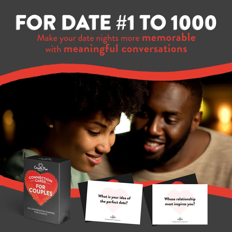 CreateFun Conversation Cards for Couples - 101 Couples Conversation Starter Cards - Conversation Starter and Question Cards for Engaging and Thought-Provoking Conversations with Your Loved One - Image 4