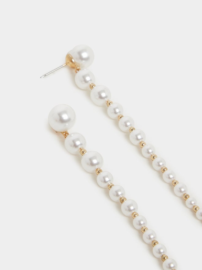 Styli Styli Multi Faux Pearl Detail Dangle Earrings  - Image 3
