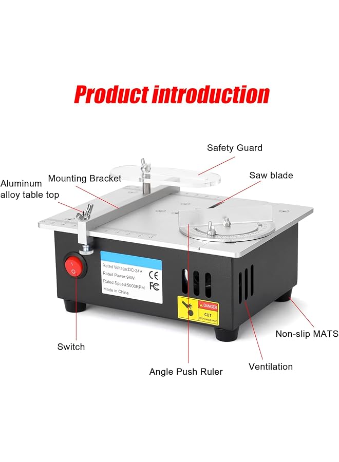 erorex Mini Multifunctional Table Saw Electric Desktop Saws Small Household Diy Cutting Tool Woodworking Bench Lathe Machine  - Image 4