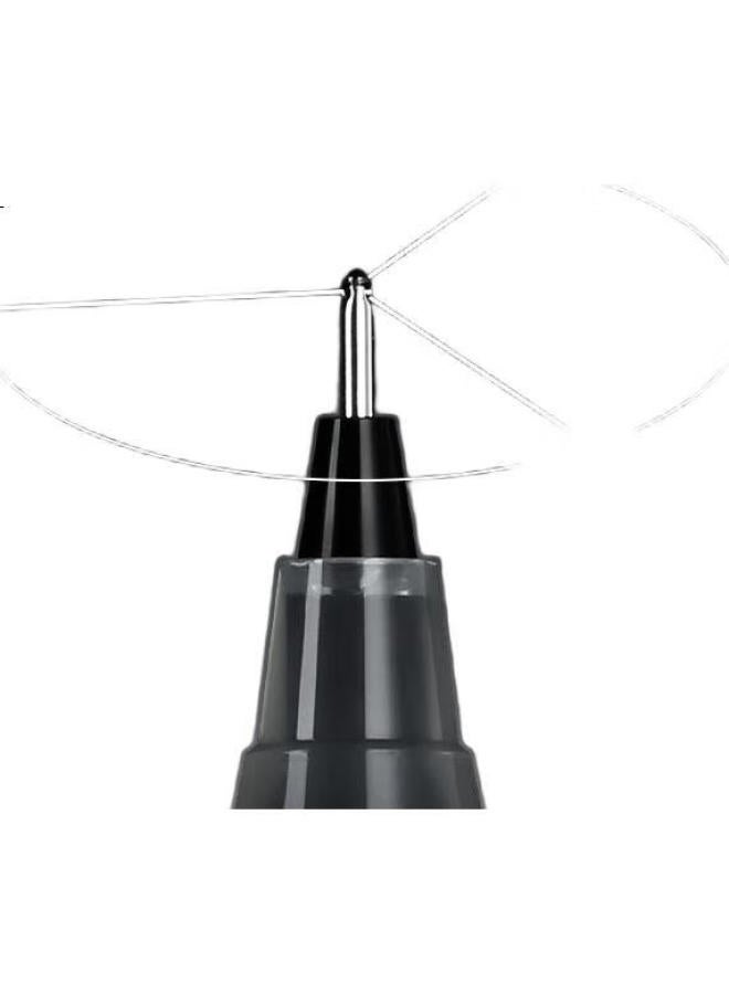 Pilot P500 Exam Pen - Gold Label Series Gel Pen, Signature Pen, Ink Pen, 0.5Mm Direct Liquid Rollerball Pen, Stationery Set, Exam Pen, High Aesthetic Value, Blue Ink, 6-Pack - Image 3