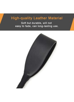 SYOSI 18 Inches Riding Crop English Whip with Genuine Leather Premium Quality Equestrianism Black  - Image 2