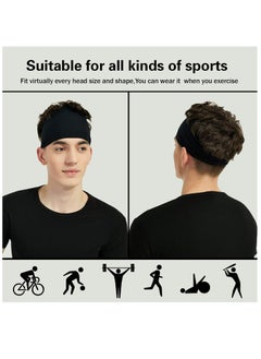 Oasisgalore Sports Headbands for Men (5 Pack),Moisture Wicking Workout Headband, for Running,Cycling,Football,Yoga  - Image 3