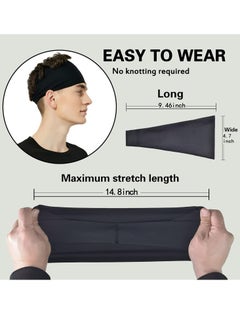 Oasisgalore Sports Headbands for Men (5 Pack),Moisture Wicking Workout Headband, for Running,Cycling,Football,Yoga  - Image 5