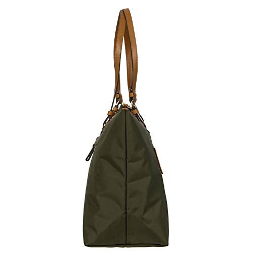 Bric's X-Collection Sportina Tote Bag – Large Water-Resistant Nylon Tote with Detachable Pouch for Travel, Work, Beach, Olive - Image 4