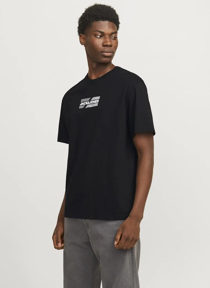 جاك اند جونز Jjcorp Graphic Short Sleeve O-Neck T-Shirt