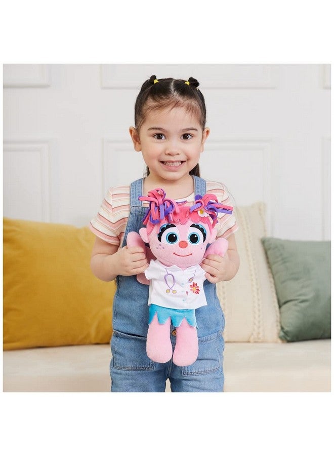 GUND دكتور آبي كادابي دمى غوندي من شارع السمسم، لعبة قماشية فاخرة للأطفال من عمر 1 سنة وما فوق، وردي/أبيض، 13" - Image 2