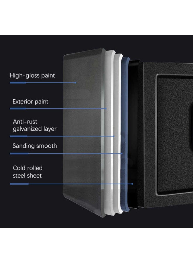 Beauenty Hotel Safe Box, Large Steel Strongbox with Hotel Style Digital Lock and Key for Home Office Business, Protect Money Laptop Jewelry A4 Documents - Image 2