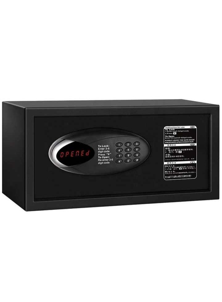 Beauenty Hotel Safe Box, Large Steel Strongbox with Hotel Style Digital Lock and Key for Home Office Business, Protect Money Laptop Jewelry A4 Documents - Image 1