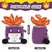 A AIFAMY Emotional Crochet Fire with Legs Handmade Energy Dumpster Doll with Positive Card for Office Friends Funny Birthday Gag Gifts Purple - Image 4