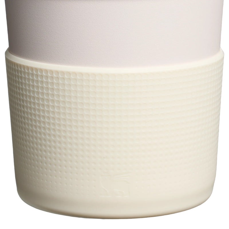 Stanley 20oz/30oz Stanley Quencher Boot + Straw Topper Silicone Protective Sleeve & Straw Cover – Cream - Image 2