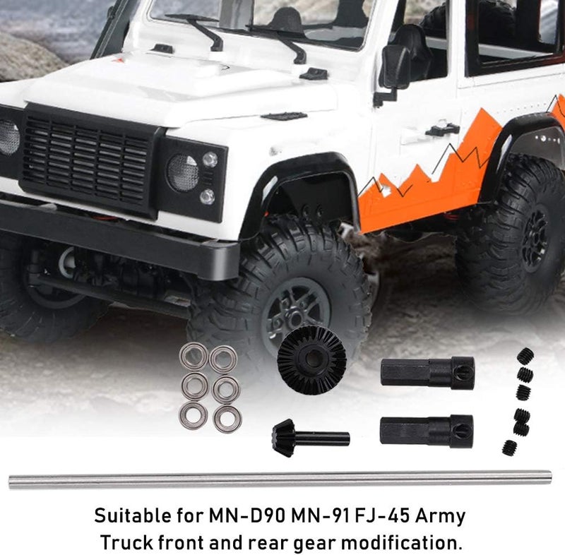 راحة مجموعة تروس أمامية وخلفية معدنية لشاحنة الجيش MN-D90 وMN-91 وFJ-45 التي تعمل بالتحكم عن بعد (MN-029) Mn D90 Gear - Image 4