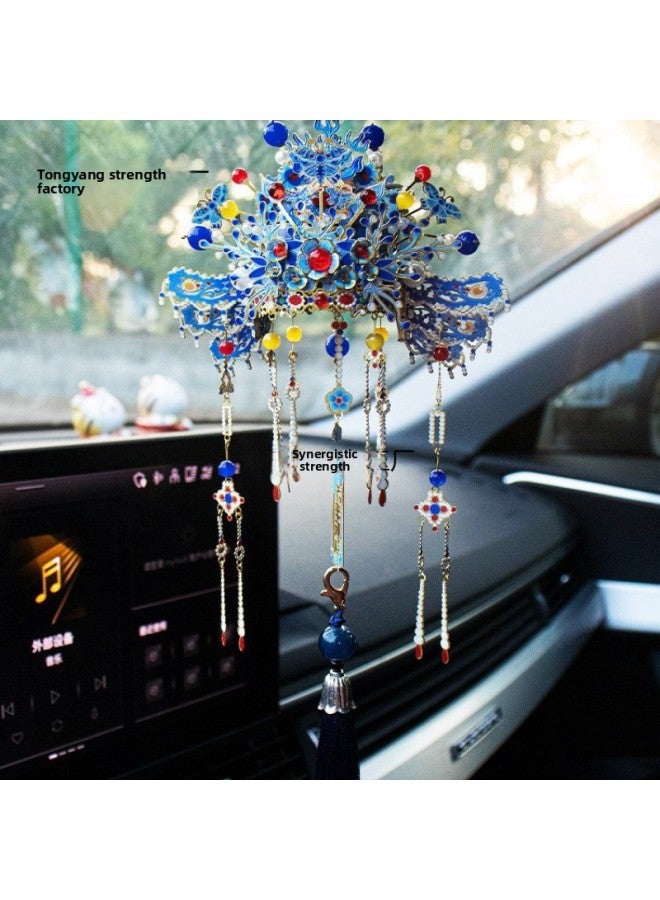 Loquat Art Mold Phoenix Crown 3D Three-dimensional Puzzle Metal Phoenix Crown And Robes Assembled Type Handmade Diy Toy Pendant Ornaments Gift-Color:Qingluan Phoenix Crown + Wutong Bracket + Tool Kit - Image 5