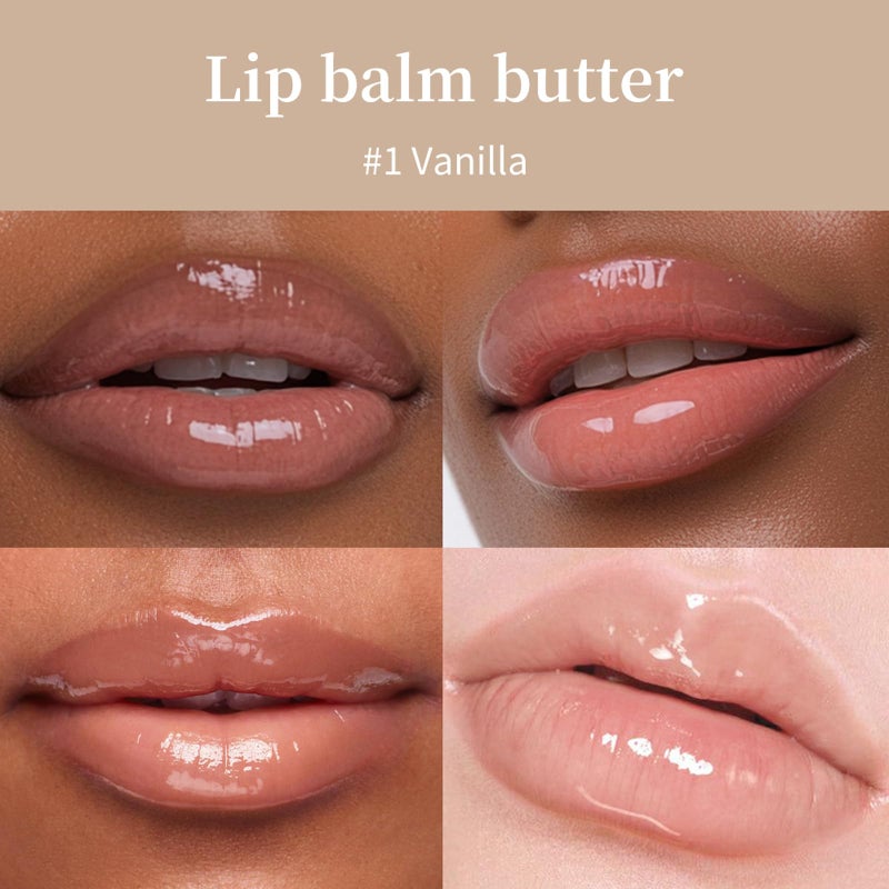 BAISEN DIARY Summer Special Lip Butter Balm - Ultra-Hydrating, Nourishing Lip Care with Natural Ingredients, Shea Butter & Olive Butter, Soothes & Softens Dry Lips (#1 Vanilla, 0.5 Fl Oz (Pack of 1)) - Image 2