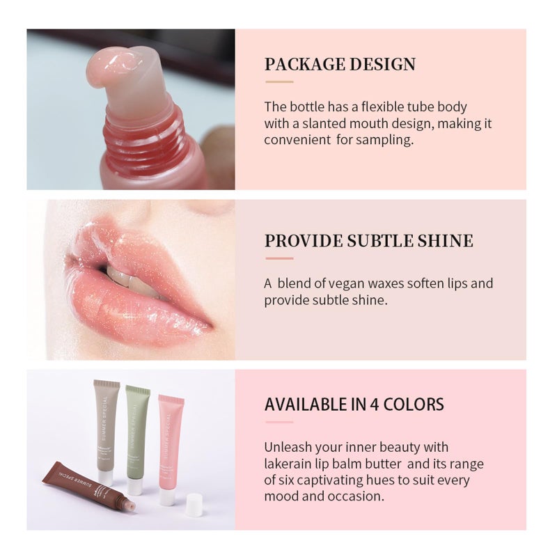 BAISEN DIARY Summer Special Lip Butter Balm - Ultra-Hydrating, Nourishing Lip Care with Natural Ingredients, Shea Butter & Olive Butter, Soothes & Softens Dry Lips (#1 Vanilla, 0.5 Fl Oz (Pack of 1)) - Image 4