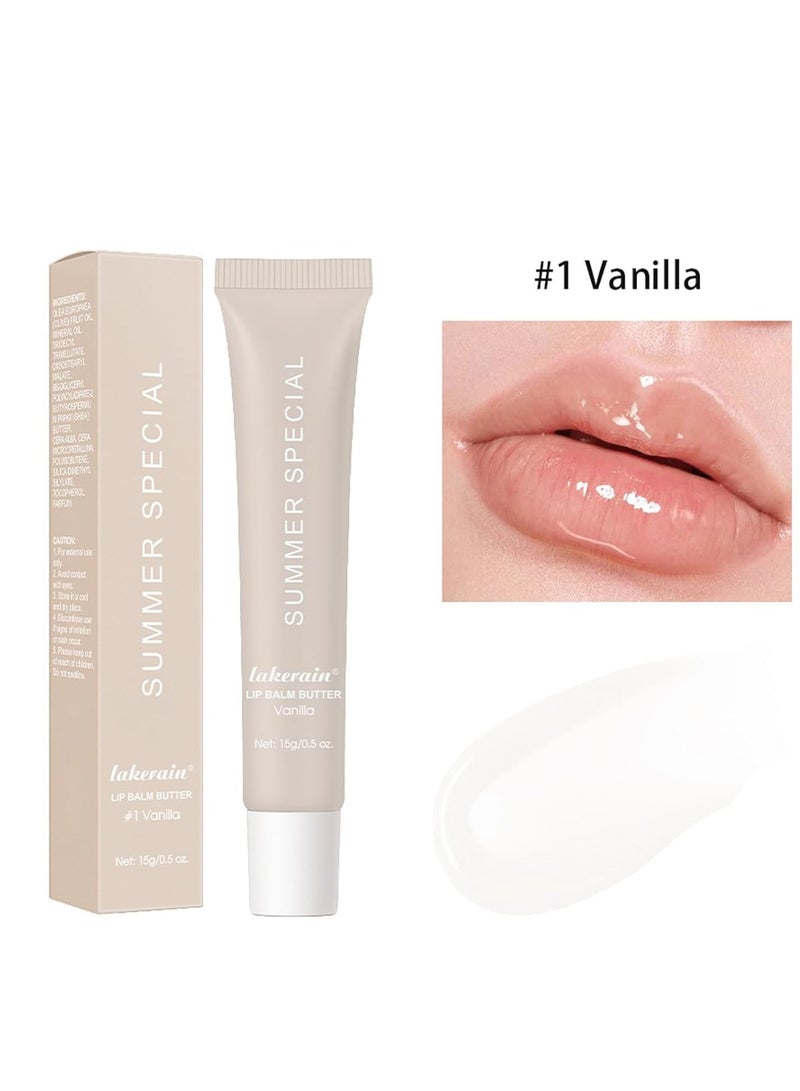 lakerain Summer Special Lip Butter Balm - Ultra-Hydrating, Nourishing Lip Care with Natural Ingredients, Shea Butter & Olive Butter, Soothes & Softens Dry Lips (#1 Vanilla, 0.5 Fl Oz (Pack of 1)) - Image 2