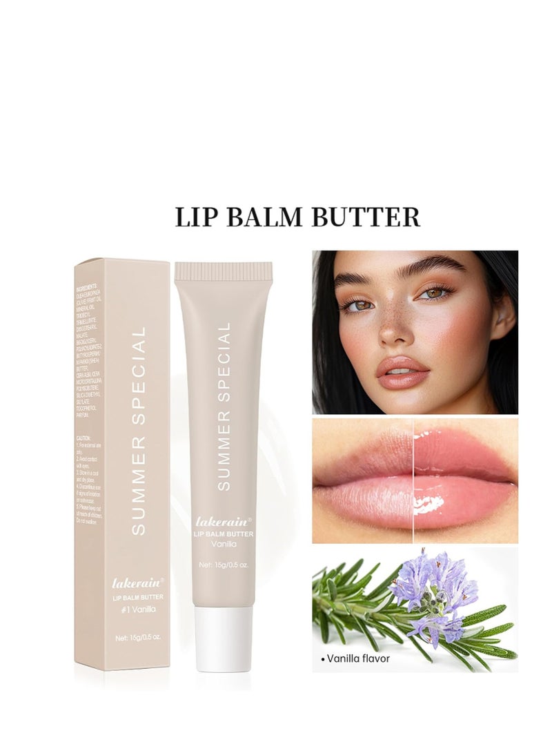 lakerain Summer Special Lip Butter Balm - Ultra-Hydrating, Nourishing Lip Care with Natural Ingredients, Shea Butter & Olive Butter, Soothes & Softens Dry Lips (#1 Vanilla, 0.5 Fl Oz (Pack of 1)) - Image 3