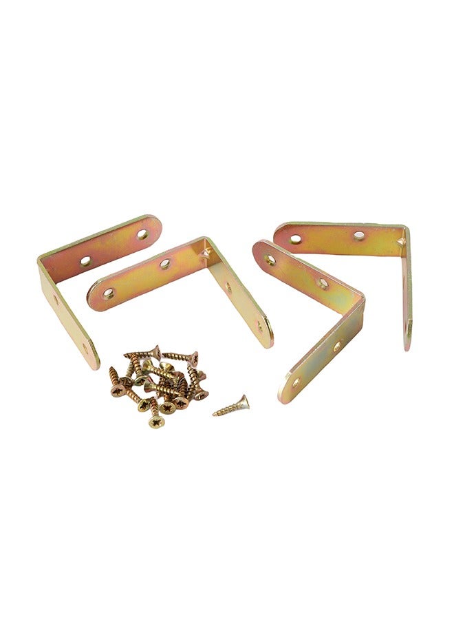 LAWAZIM Shelf Bracket Set | Metal Rustic Farmhouse Cottage Wooden Floating Shelves Brackets, Industrial Wall Corner Mount, With Screws  - Image 1