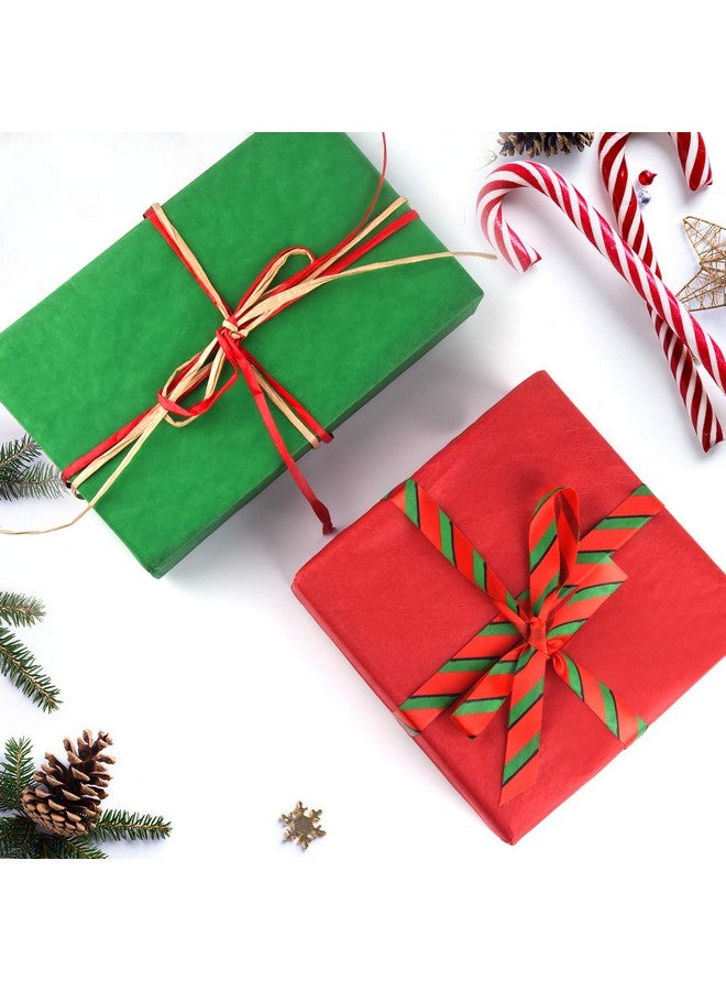 FEPITO 100 Sheets Christmas Tissue Paper Red And Green Gift Wrapping Paper For Xmas Wrapping Presents, Diy Crafts Supplies(14 X 20 Inch) - Image 2