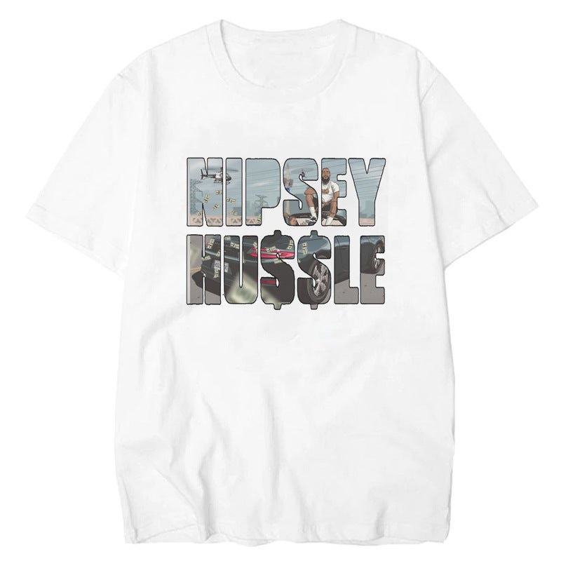 Short-Sleeved The Great Nipsey Men'S Printed T-Shirt 2019 White Nipsey Husslt-Shirt - Image 5