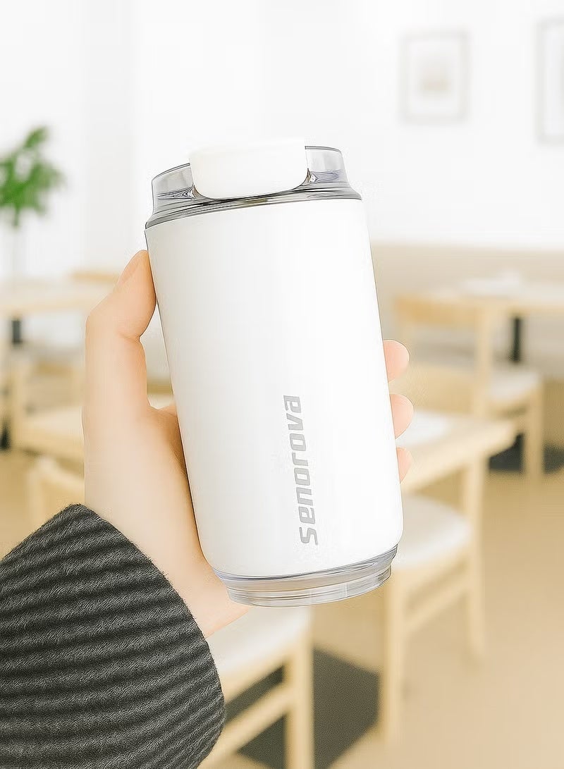 SENOROVA Travel Coffee Mug, 320ml Insulated Beverage Cup With Leakproof Lid, Long Lasting Coffee Tumbler With Lid And Straw, Travel Coffee Thermos - Image 1