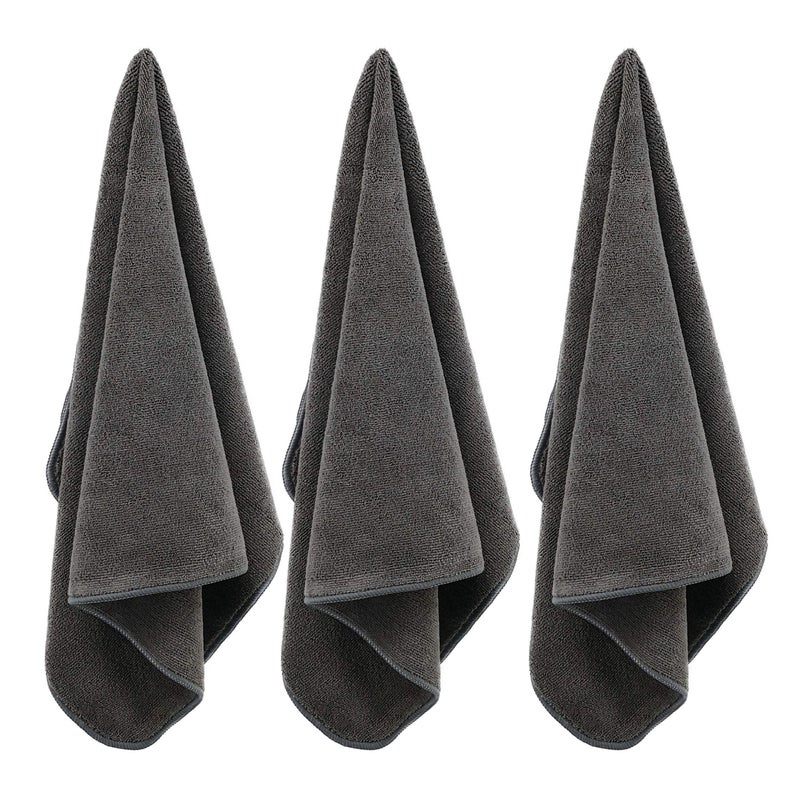 Polyte Professional Quick Dry Lint Free Microfiber Hair Drying Salon Towel  16 X 29 In  8 Pack (Dark Gray) - Image 3