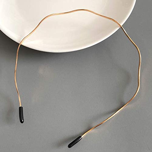 Aeyistry Retro Simplicity Metal Big Wave Line Hair Hoop Wavy Headbands Gold Metal Hair Accessories Multi-Use Headbands Bandeau Fashion Headband - Image 3