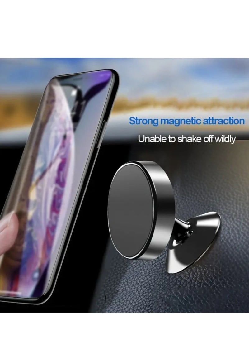 Magnetic Car Phone Holder 2 pc Rotating View Magnetic Phone Mount Magnets Cell Phone Holder for Most Smartphones Universal Stick Dashboard and Tablets