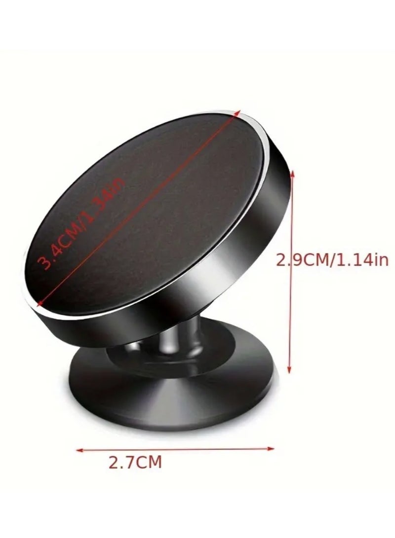 Magnetic Car Phone Holder 2 pc Rotating View Magnetic Phone Mount Magnets Cell Phone Holder for Most Smartphones Universal Stick Dashboard and Tablets