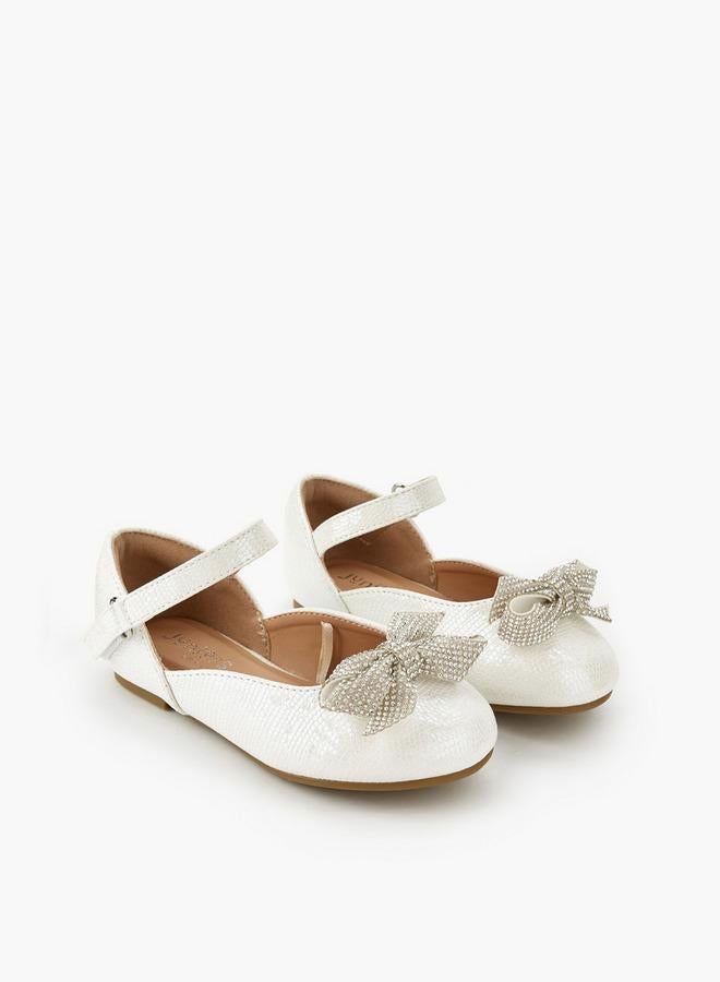 JUNIORS Girls Hook and Loop Ballerina Shoes - Image 1