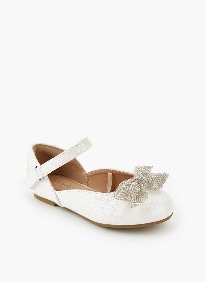 JUNIORS Girls Hook and Loop Ballerina Shoes - Image 3
