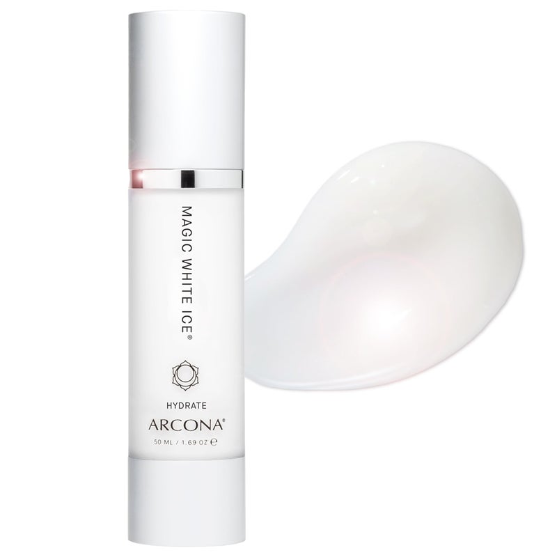 ARCONA Magic White Ice Daily Oil Free Moisturizer Hyaluronic Acid Moisturizer with Organic Aloe Tea Tree Vitamin C Glyercin Made In The USA