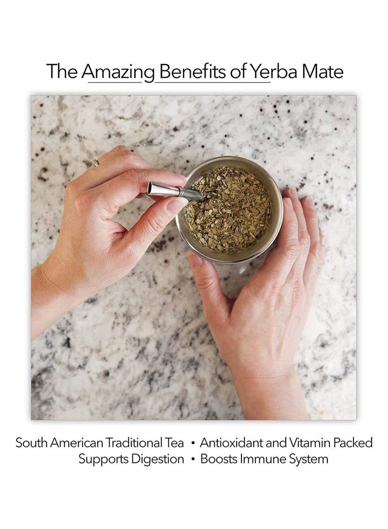 Excefore Yerba Mate Tea Cup 230ml White Color Stainless Steel Double Walled Easy Wash Household Insulation Cup for Yerba Mate Loose Leaf Drinking with Bombilla Straw  - Image 3