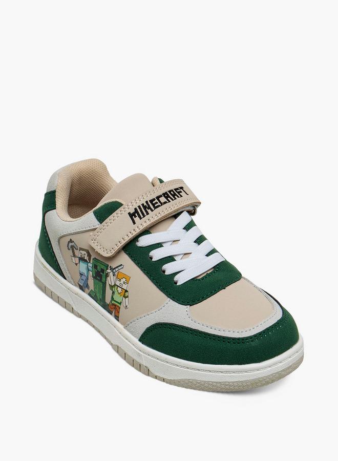 MINECRAFT Boys Hook and Loop Ankle Sneakers - Image 1