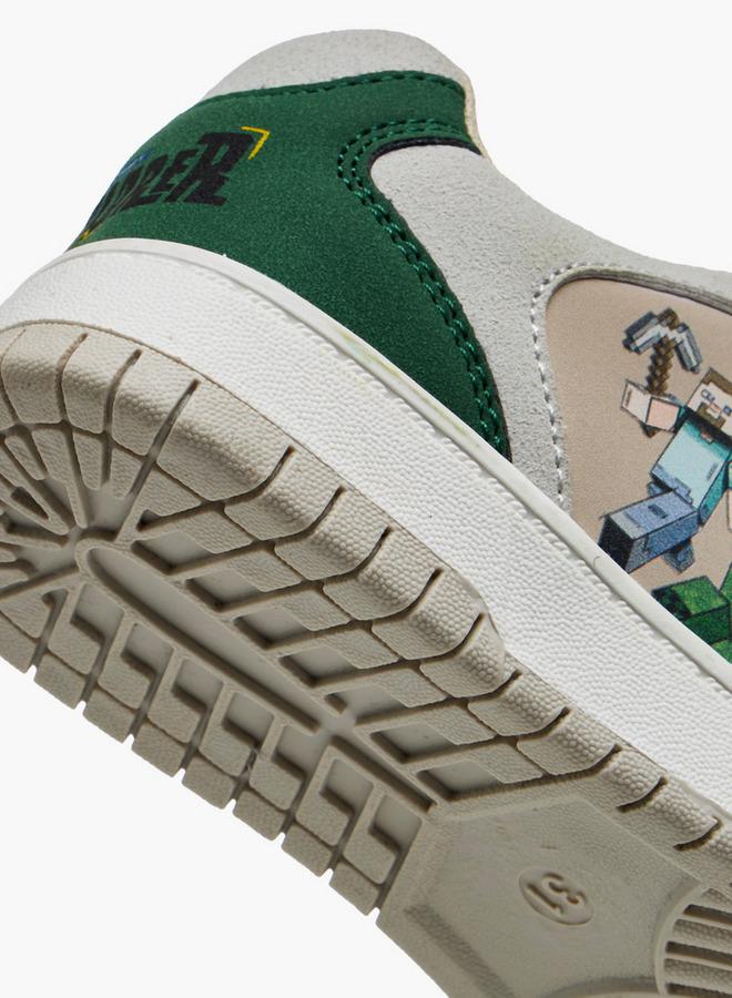 MINECRAFT Boys Hook And Loop Ankle School Sneakers - Image 5
