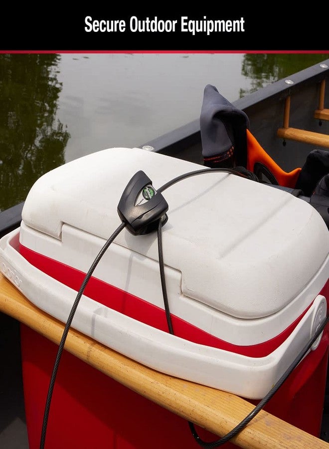 Master Lock Black Python Steel Cable Lock with Keys, Heavy Duty Anti-Theft Trail Camera and Kayak Locking Cable, 2 Pack, 8417T - Image 2