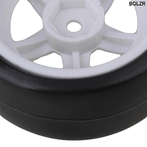 BQLZR 5 Spoke White Wheel Rim & Tyre Tires White+Black for RC 1:10 Drift Car & On Road Car Pack Of 4 - Image 5