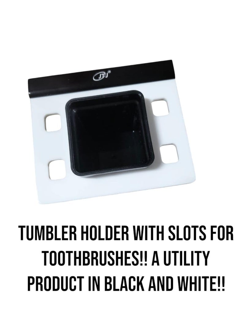 JTJ Acrylic Tumbler Holder for Bathroom | Durable Bathroom Accessories and Fitting | Tumbler Holder - Image 5
