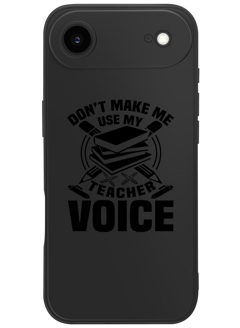 Theodor Protective Slim Fit Case Liquid Silicone Cover with Full Body Protection Anti-Scratch Shockproof Case For Apple iPhone 17 Air (Black) Teacher Voice - Image 1