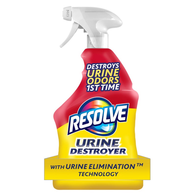 Resolve Urine Destroyer Spray - Pet Stain and Odor Remover, Carpet Cleaner Solution for Cat and Dog Urine, 32 Fl Oz - Image 1
