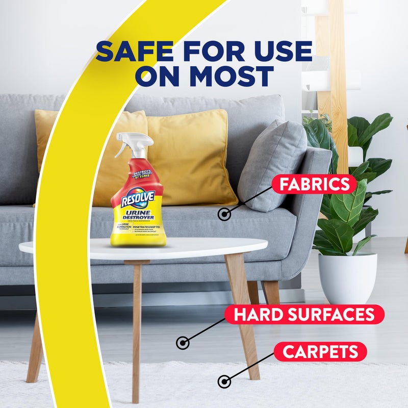 Resolve Urine Destroyer Spray - Pet Stain and Odor Remover, Carpet Cleaner Solution for Cat and Dog Urine, 32 Fl Oz - Image 4